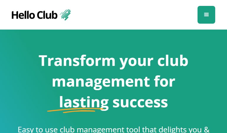 Hello Club homepage