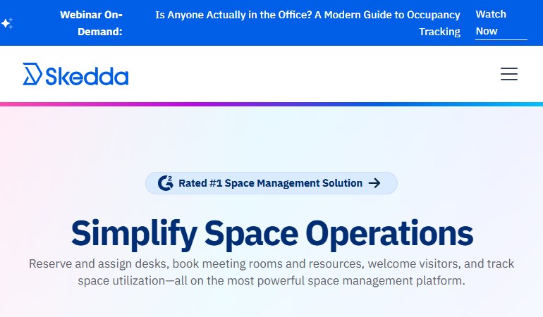 Skedda homepage