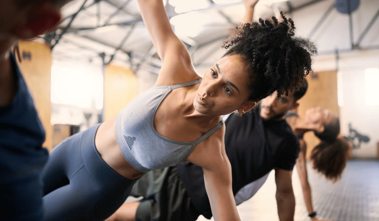 Fitness class at Redbridge Sports and Leisure Centre, Ilford