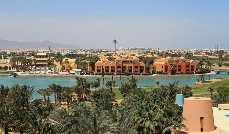 El Gouna resort and marina on Egypt's Red Sea coast, home of the El Gouna International