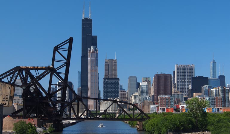 Chicago skyline, a recent PSA World Championships host city