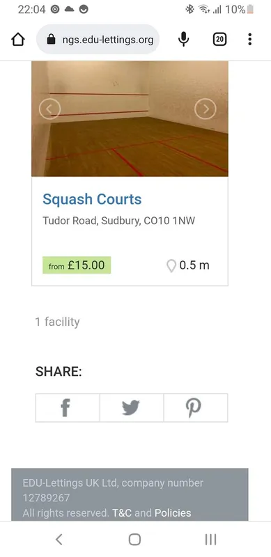 Sudbury Sports Centre squash venue photo 6 of 8