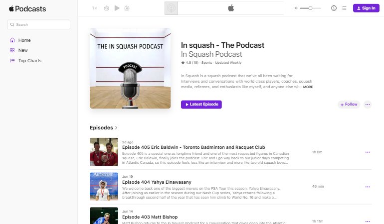 In Squash Podcast on Apple Podcasts