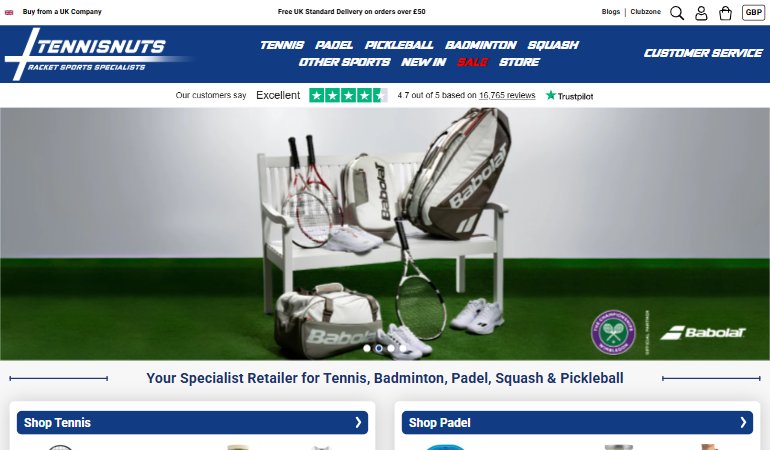 TennisNuts homepage